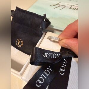 OTDY Pave Silver and White Sapphire Band